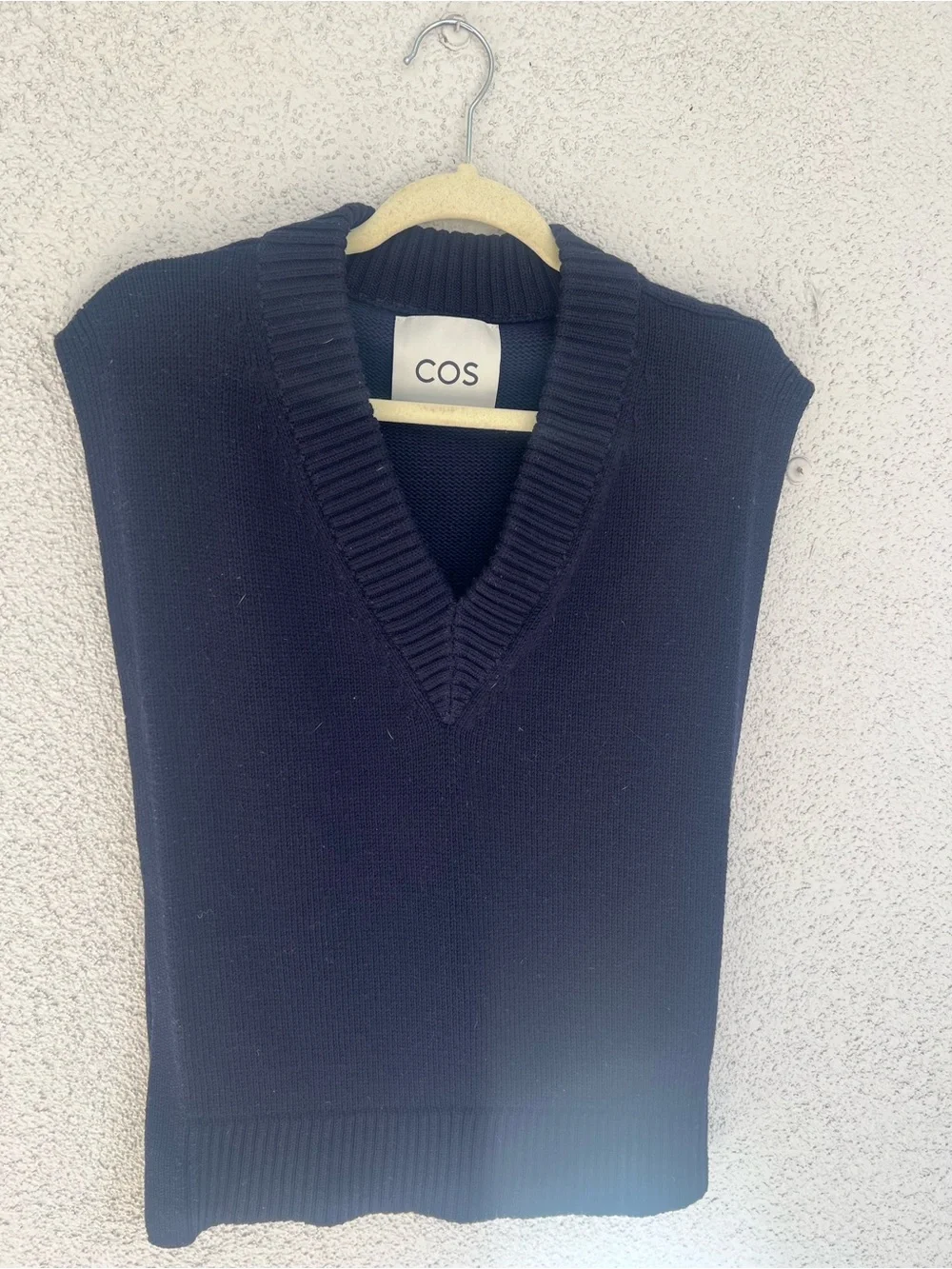 NWOT Cos blue open side sweater vest dickie overlay onesize